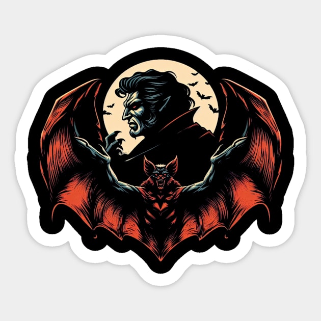 Dracula's Bat Sticker by Shawn's Domain